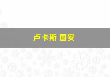 卢卡斯 国安